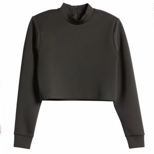 Good American crop mock neck top